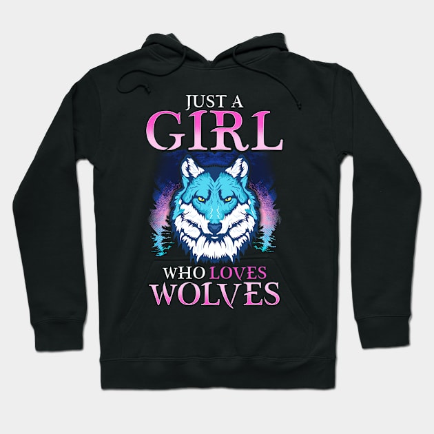 Just A Girl Who Loves Wolves Confident Lone Wolf Hoodie by theperfectpresents